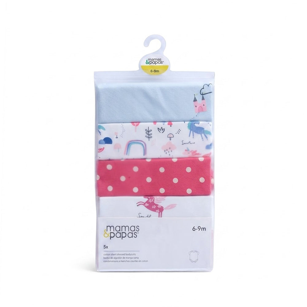 GIRLS S/S 5PC BODY SUIT IRS-26 6-9M MP-02 Default Title - MamasJan KidsWear