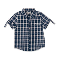 BOYS S/S CASUAL CHECK SHIRT GREEN IRS-26 2-3 YEAR MS-26SS57 Default Title - MamasJan KidsWear