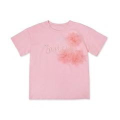 GIRLS S/S KNIT FANCY BLOUSE PINK IRS-26 9-10 YEAR 003 Default Title - MamasJan KidsWear