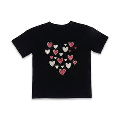 GIRLS S/S KNIT FANCY BLOUSE BLACK IRS-26 5-6 YEAR 004 Default Title - MamasJan KidsWear