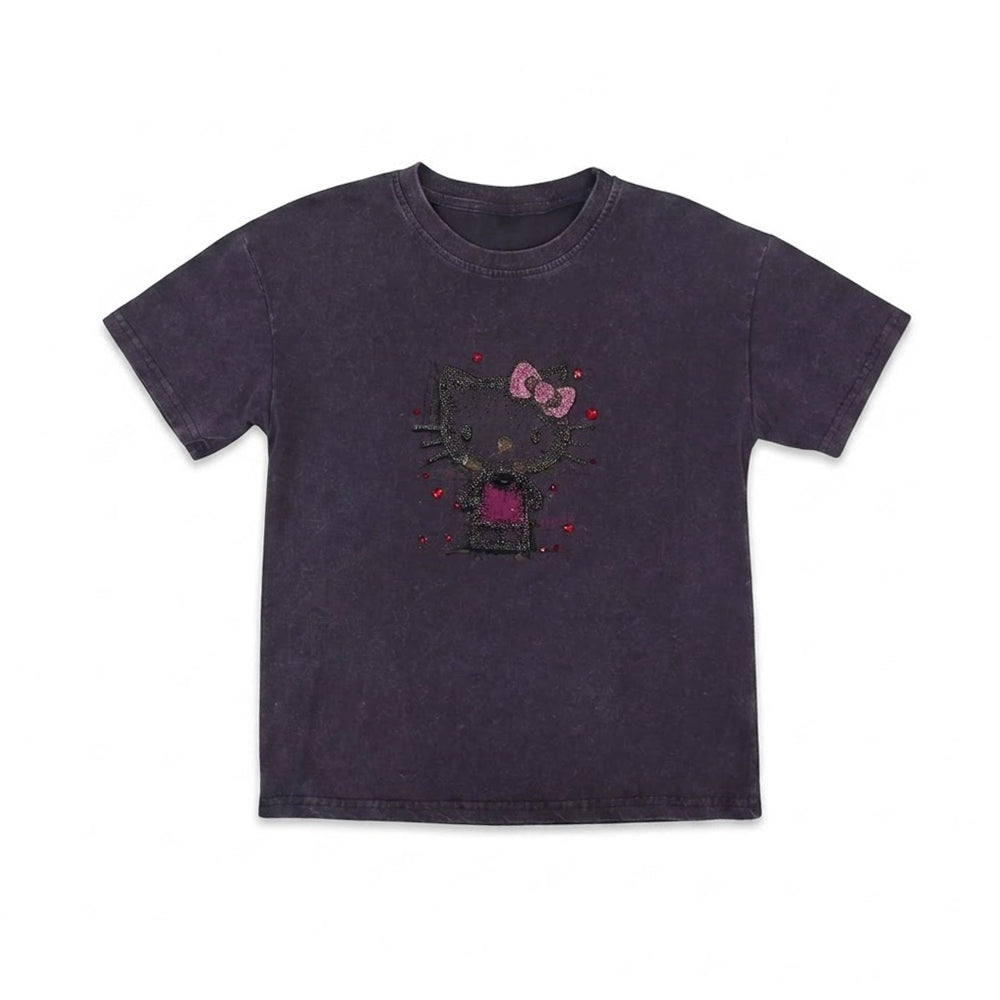 GIRLS S/S KNIT FANCY BLOUSE D GREY IRS-26 8-9 YEAR 005 Default Title - MamasJan KidsWear