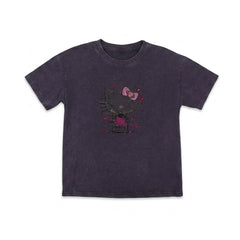 GIRLS S/S KNIT FANCY BLOUSE D GREY IRS-26 8-9 YEAR 005 Default Title - MamasJan KidsWear