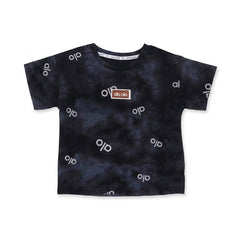 BOYS S/S R-NECK T SHIRT BLACK IRS-26 18-24M 014 Default Title - MamasJan KidsWear