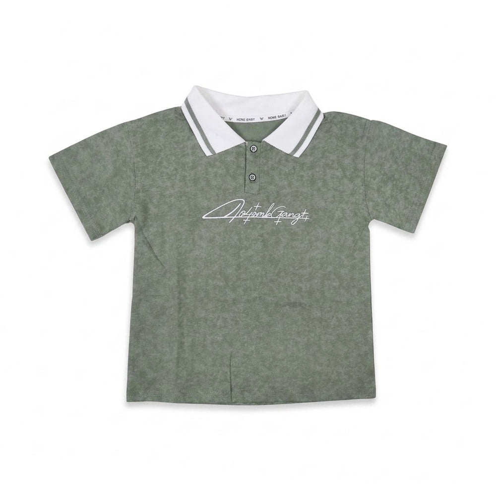 BOYS S/S POLO T SHIRT GREEN IRS-26 4-5 YEAR 015 Default Title - MamasJan KidsWear