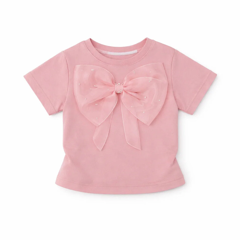 GIRLS S/S KNIT FANCY BLOUSE PINK IRS-26 2-3 YEAR 018 Default Title - MamasJan KidsWear