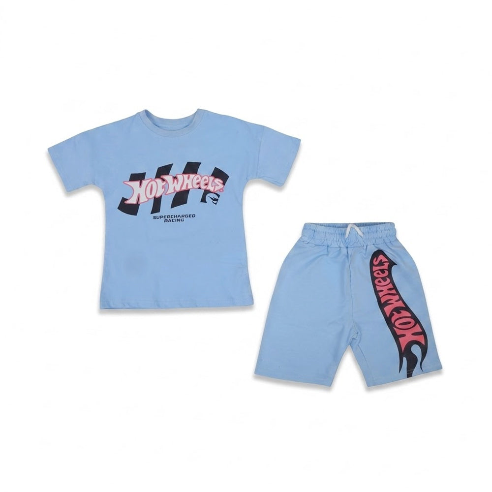BOYS S/S 2PC KNICKER SUIT SKY BLUE IR S-26 3-4 YEAR NO3 Default Title - MamasJan KidsWear