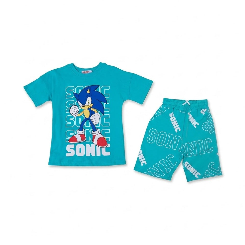 BOYS S/S 2PC KNICKER SUIT C-GREEN IR S-26 4-5 YEAR NO12 Default Title - MamasJan KidsWear