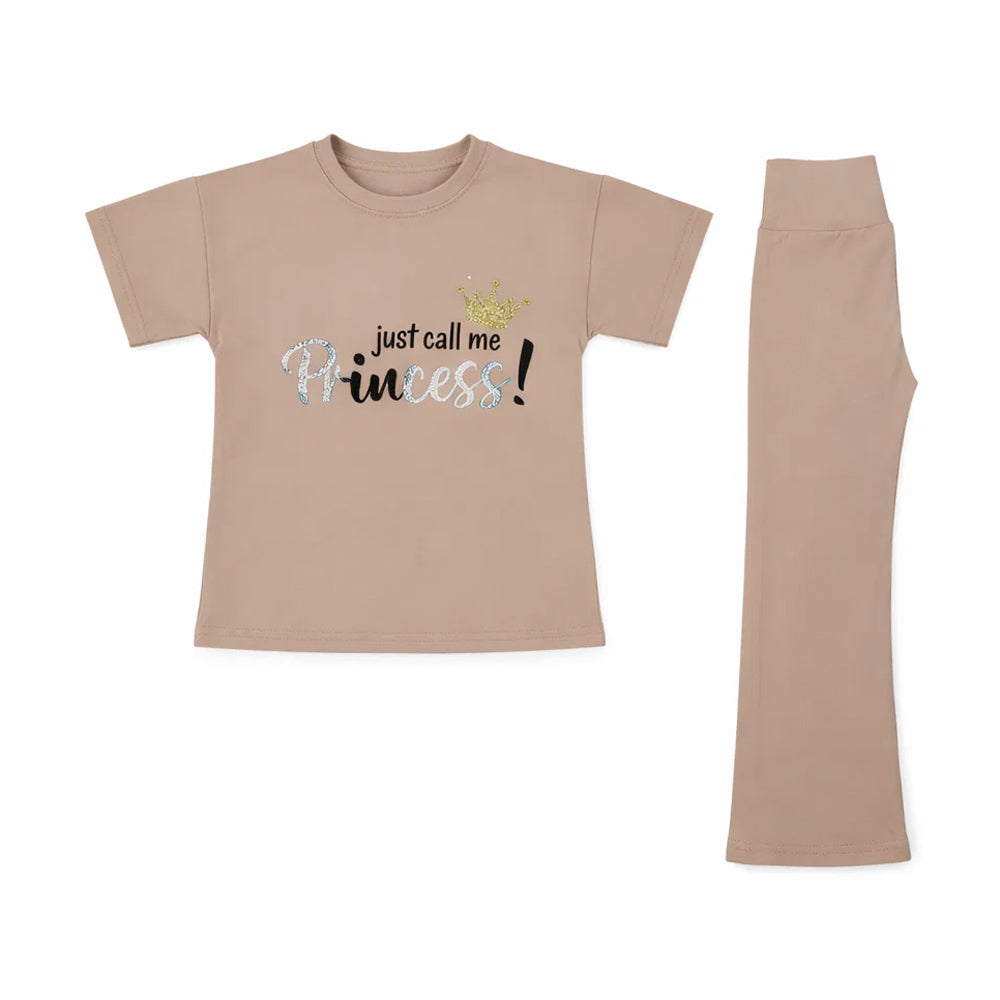 GIRLS S/S 2PC KNIT FLEEPER SUIT SKIN IR S-26 3-4 YEAR NO25 Default Title - MamasJan KidsWear