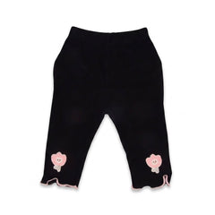 GIRLS CAPRI PLAIN BLACK IRS-26 12-18M 004 Default Title - MamasJan KidsWear