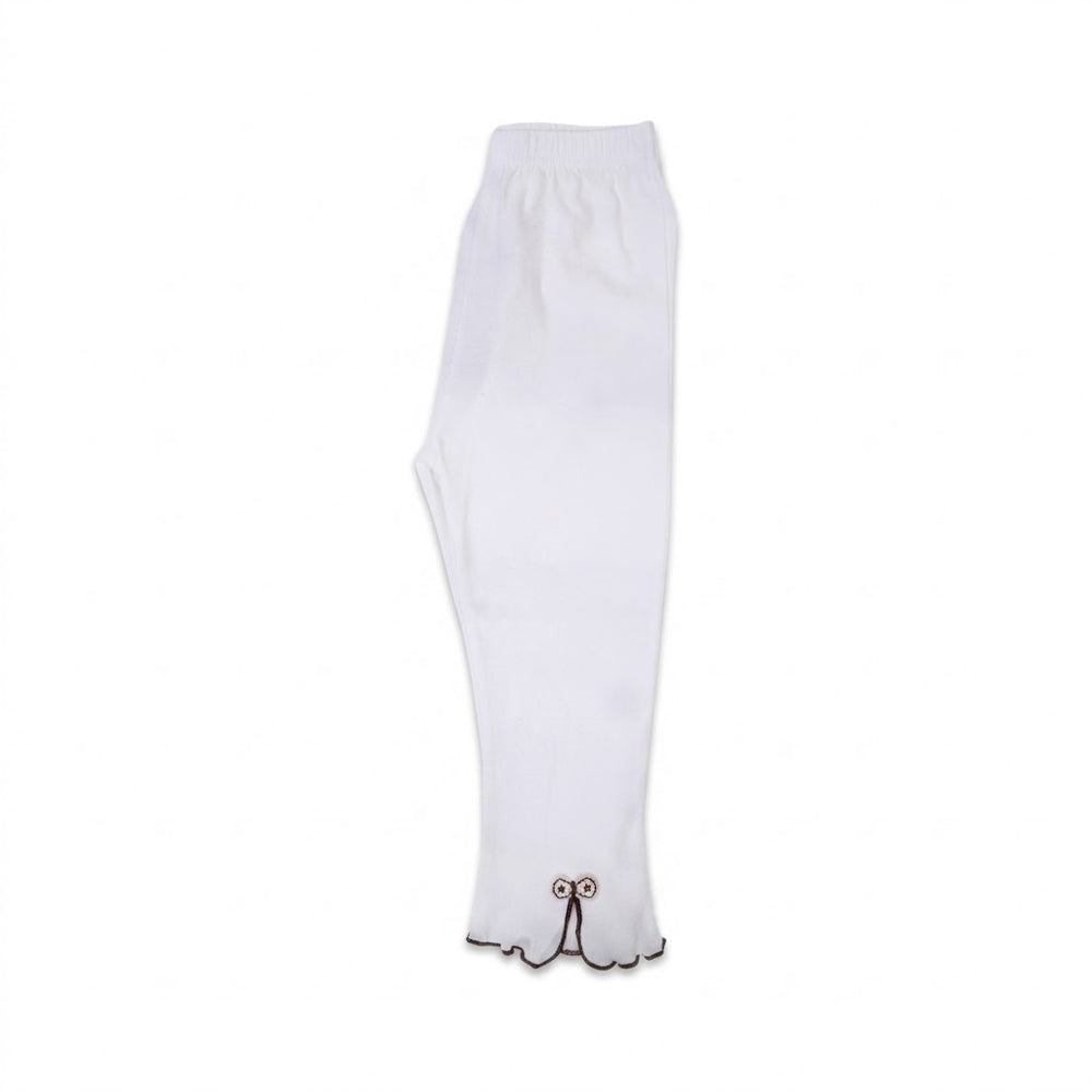 GIRLS TIGHT PLAIN WHITE IRS-26 6-7 YEAR 005 Default Title - MamasJan KidsWear