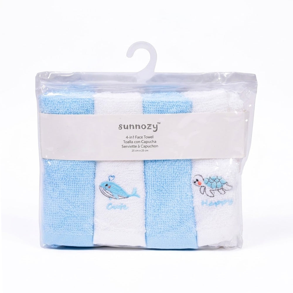 BABY 4PC FACE TOWEL IRS-26 CLTW05-E Default Title - MamasJan KidsWear