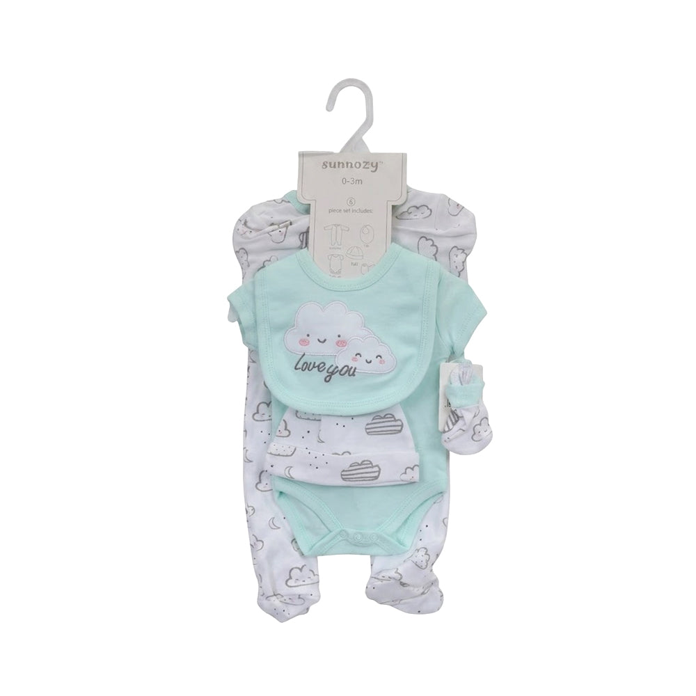 BABY 5PC GIFT SET HANGER LSEA GREEN IRS-26 0-3M S5388 Default Title - MamasJan KidsWear
