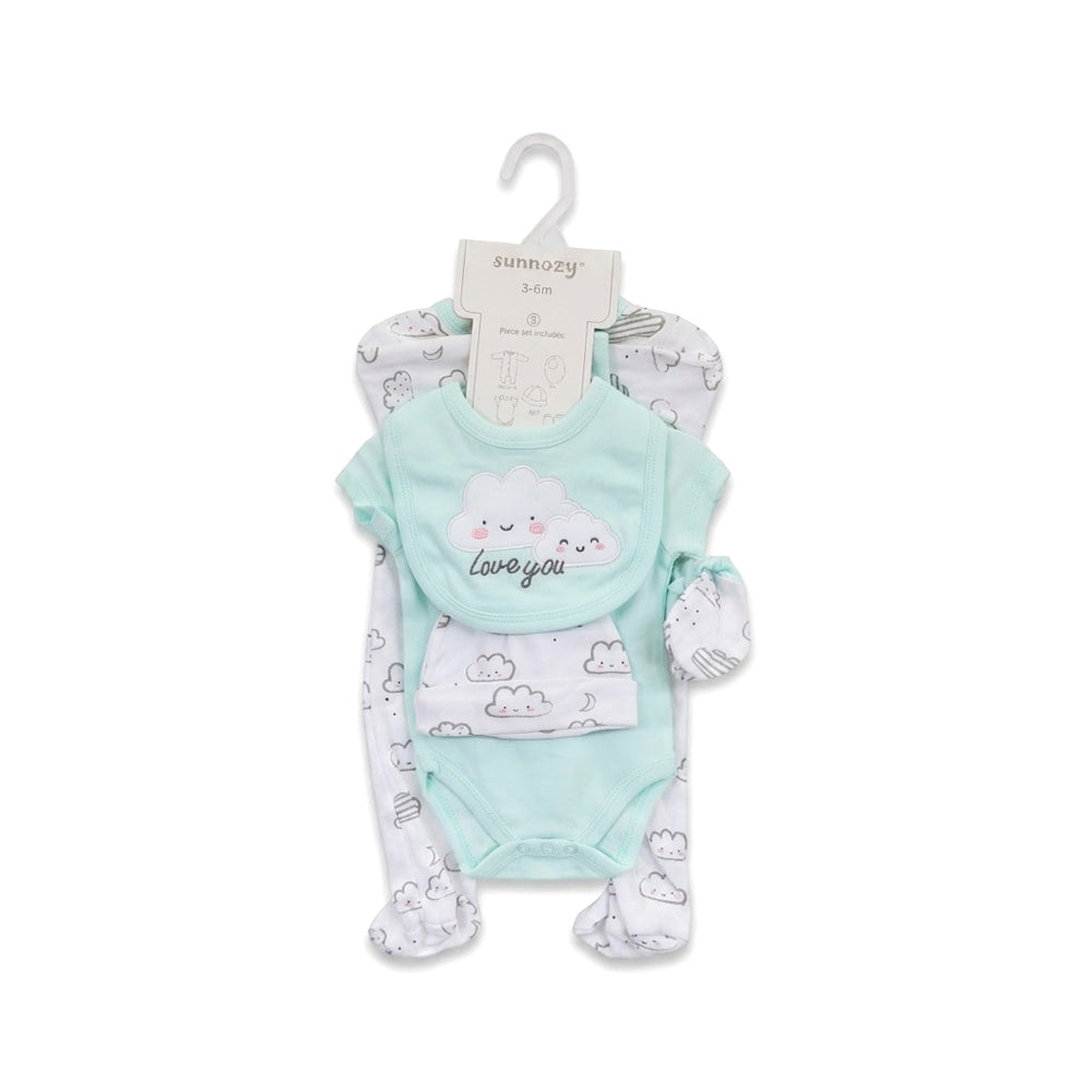 BABY 5PC GIFT SET HANGER LSEA GREEN IRS-26 3-6M S5388 Default Title - MamasJan KidsWear