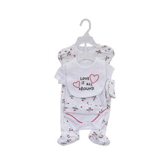 BABY 5PC GIFT SET HANGER WHITE IRS-26 0-3M S5385 Default Title - MamasJan KidsWear