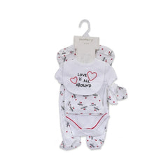 BABY 5PC GIFT SET HANGER WHITE IRS-26 3-6M S5385 Default Title - MamasJan KidsWear