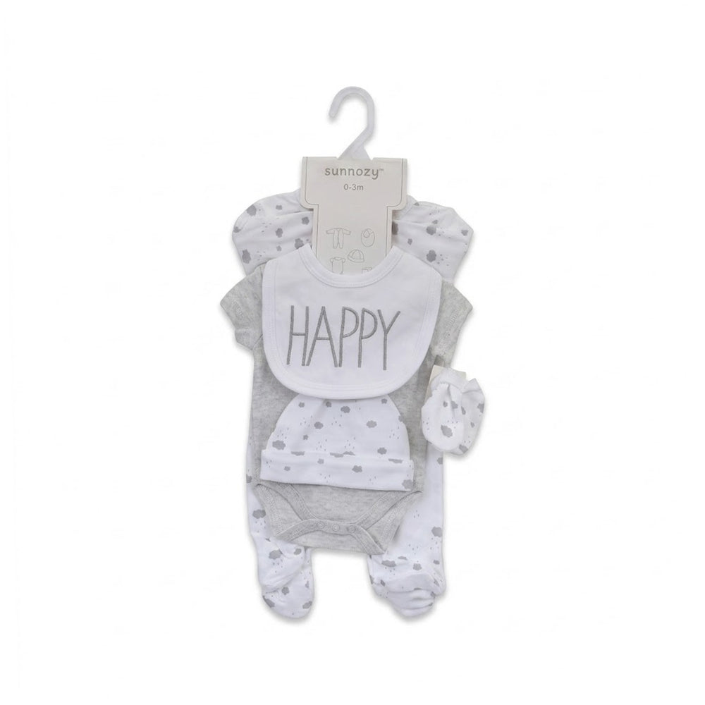 BABY 5PC GIFT SET HANGER L GREY IRS-26 0-3M S5384 Default Title - MamasJan KidsWear