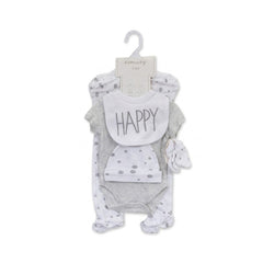 BABY 5PC GIFT SET HANGER L GREY IRS-26 3-6M S5384 Default Title - MamasJan KidsWear