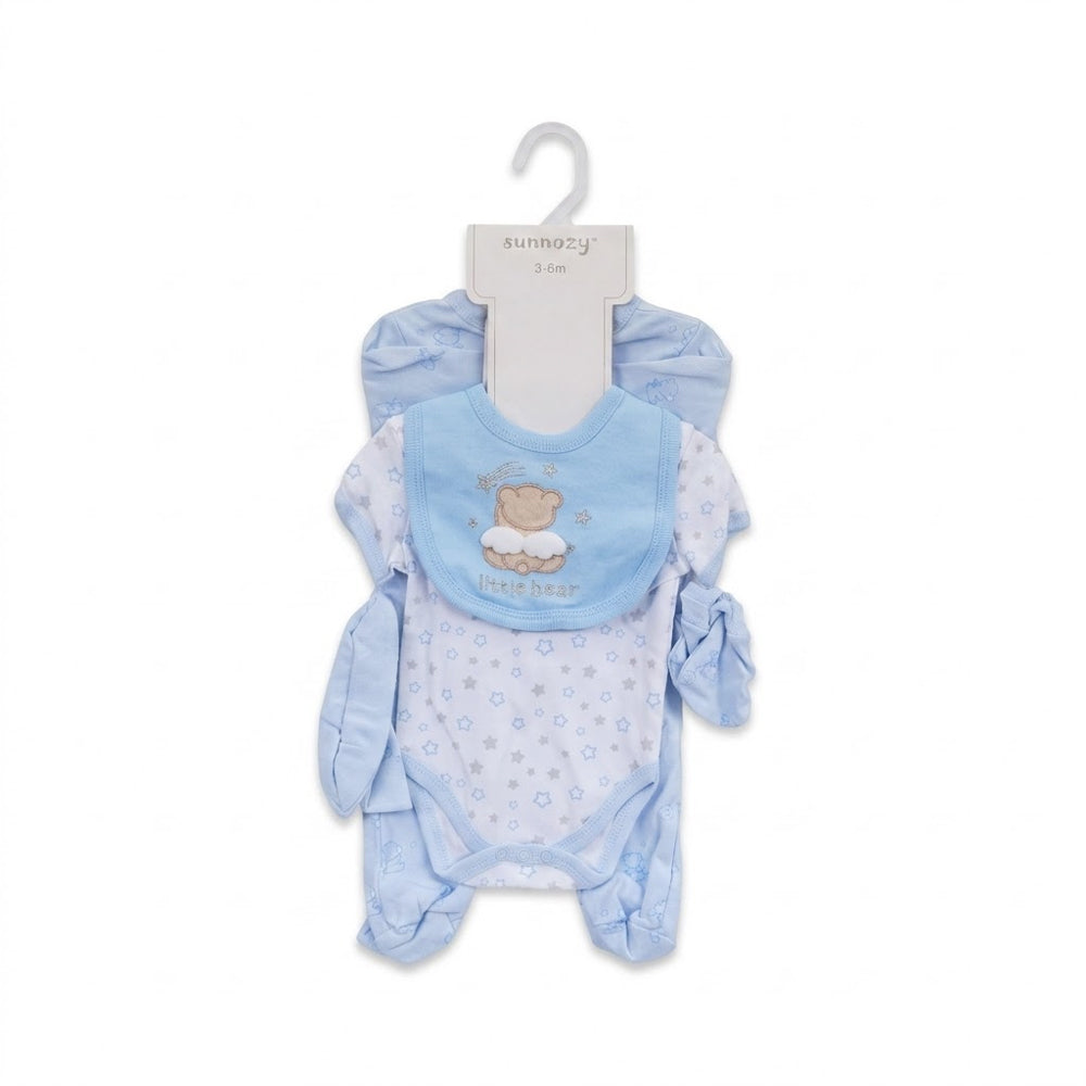 BABY 5PC GIFT SET HANGER BLUE IRS-26 3-6M S5379 Default Title - MamasJan KidsWear