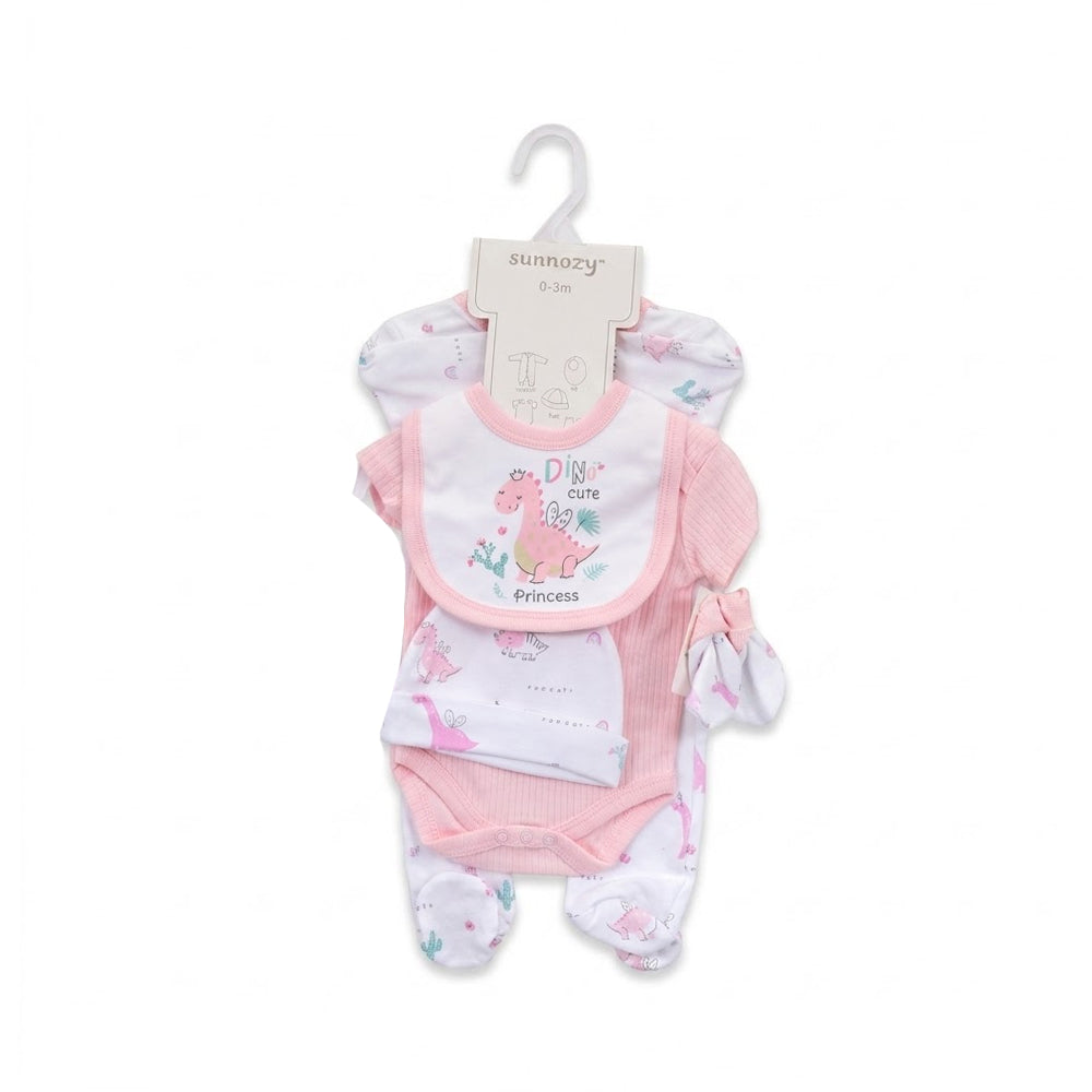 BABY 5PC GIFT SET HANGER PINK IRS-26 0-3M S5389 Default Title - MamasJan KidsWear