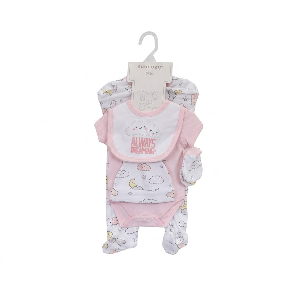 BABY 5PC GIFT SET HANGER WHITE IRS-26 0-3M S5387 Default Title - MamasJan KidsWear