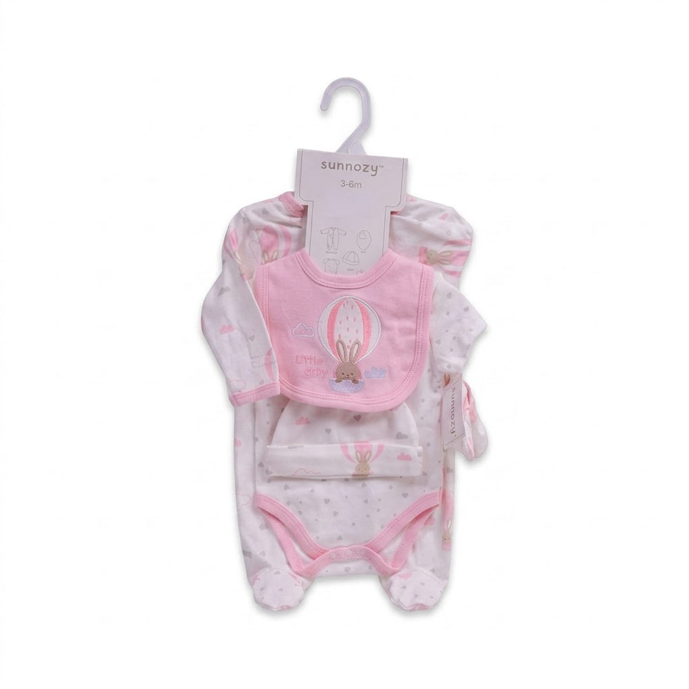 BABY 5PC GIFT SET HANGER L PINK IRS-26 3-6M S5381 Default Title - MamasJan KidsWear