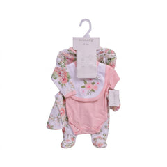 BABY 5PC GIFT SET HANGER PEACH IRS-26 0-3M S5374 Default Title - MamasJan KidsWear