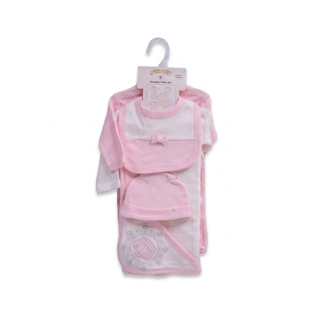 BABY 6PC GIFT SET HANGER PINK IRS-26 0-3M S6320 Default Title - MamasJan KidsWear