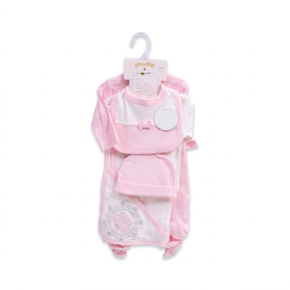 BABY 6PC GIFT SET HANGER PINK IRS-26 3-6M S6320 Default Title - MamasJan KidsWear
