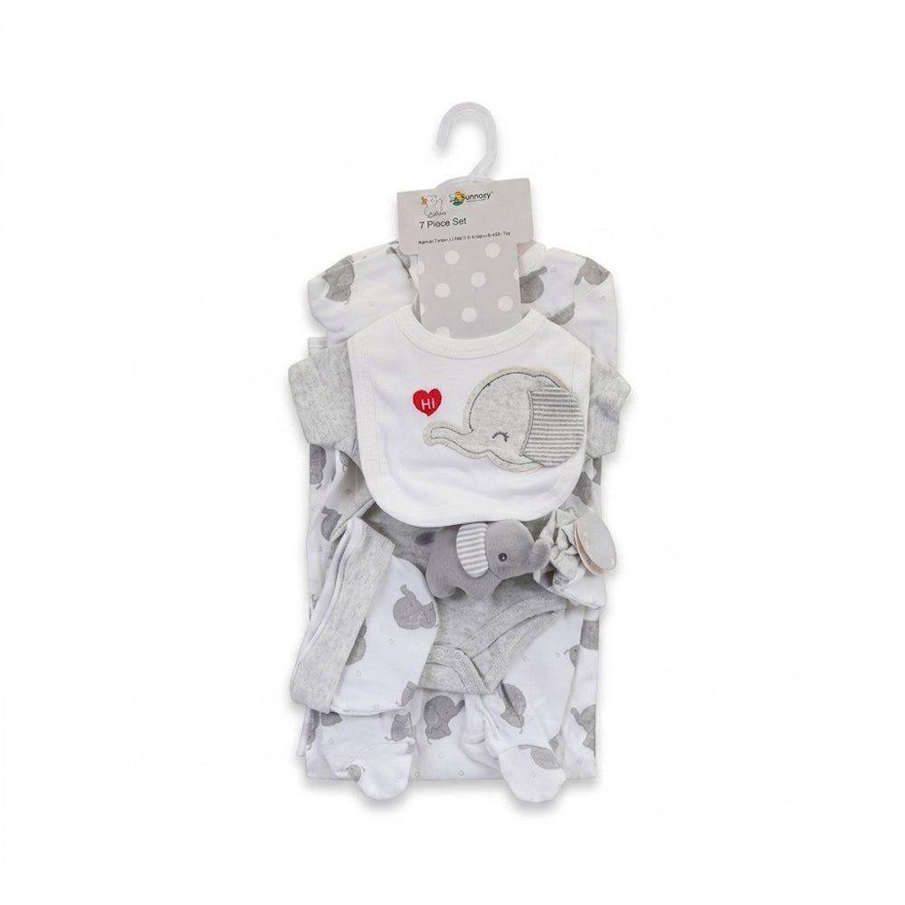 BABY 7PC GIFT SET HANGER GREY IRS-26 0-3M S7325 Default Title - MamasJan KidsWear