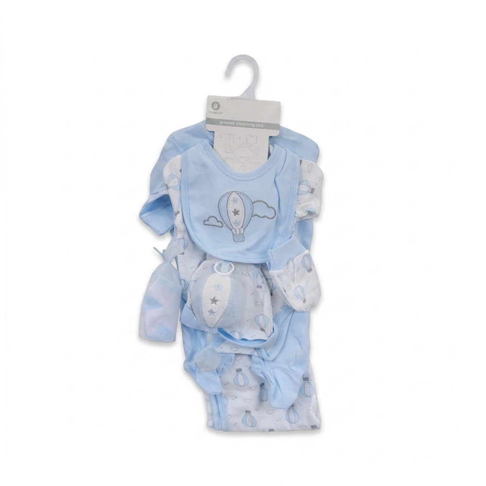 BABY 8PC GIFT SET HANGER BLUE IRS-26 0-3M S9318 Default Title - MamasJan KidsWear