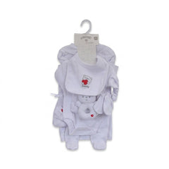 BABY 8PC GIFT SET HANGER WHITE IRS-26 3-6M S9312 Default Title - MamasJan KidsWear
