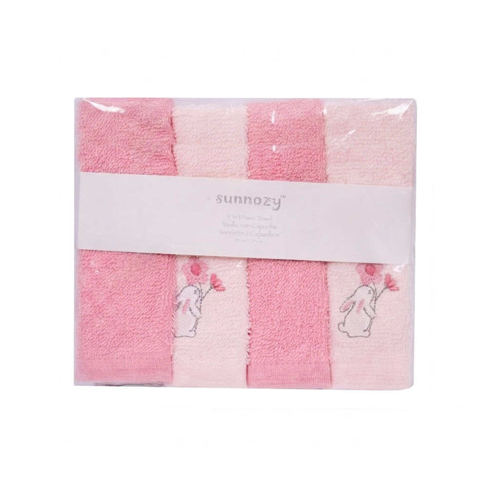 BABY 4PC FACE TOWEL IRS-26 CTLW05-B Default Title - MamasJan KidsWear