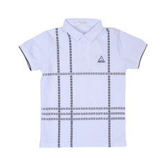 BOYS S/S T-SHIRT POLO WHITE IR 6-7 YEAR L166 Default Title - MamasJan KidsWear