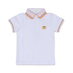 BOYS S/S T-SHIRT POLO WHITE IR 4-5 YEAR L221 Default Title - MamasJan KidsWear