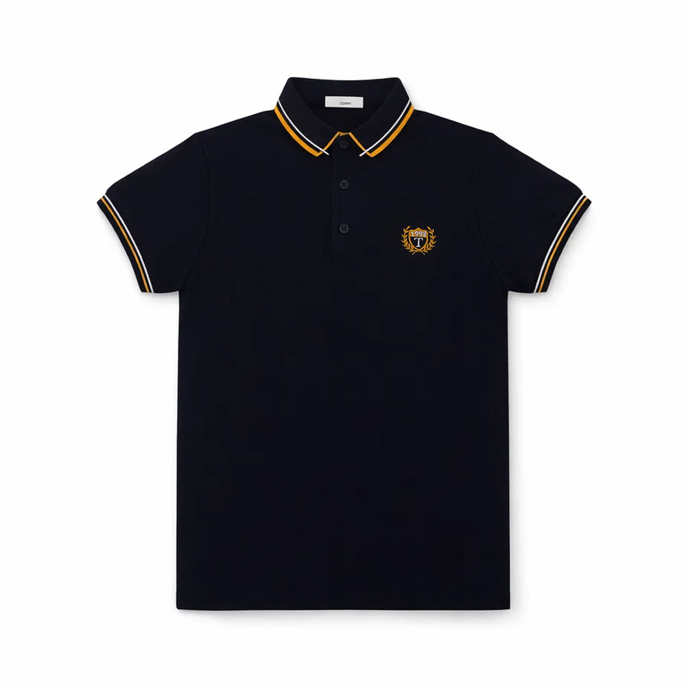 BOYS S/S T-SHIRT POLO NAVY BLUE IR 10-11 YEAR L221 Default Title - MamasJan KidsWear