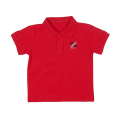 BOYS S/S T-SHIRT POLO RED IR 18-24M C218 Default Title - MamasJan KidsWear