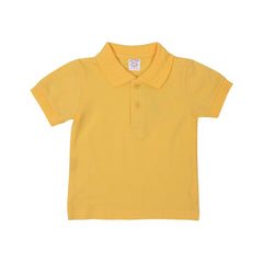 BOYS S/S T-SHIRT POLO YELLOW IR 12-18M 9005 Default Title - MamasJan KidsWear