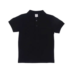 BOYS S/S T-SHIRT POLO BLACK IR 4-5 YEAR 9005 Default Title - MamasJan KidsWear