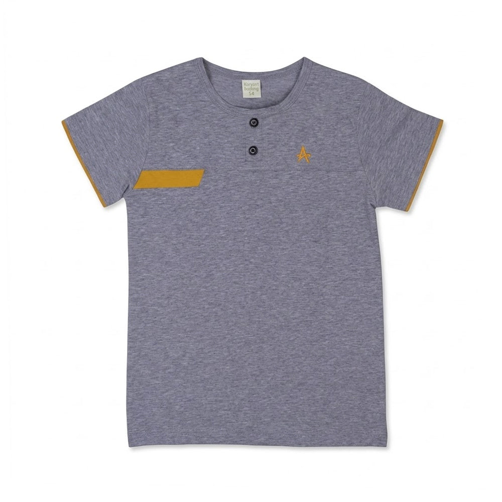 BOYS S/S T-SHIRT ROUND NECK GREY IR 6-7 YEAR A7705 Default Title - MamasJan KidsWear