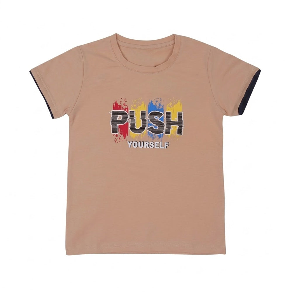 BOYS S/S T-SHIRT ROUND NECK SKIN IR 5-6 YEAR A7512 Default Title - MamasJan KidsWear
