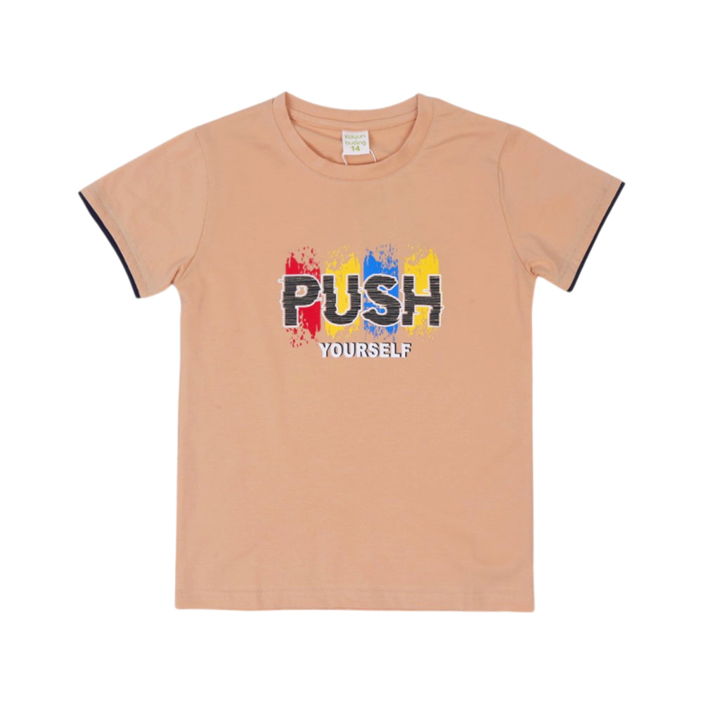 BOYS S/S T-SHIRT ROUND NECK SKIN IR 6-7 YEAR A7512 Default Title - MamasJan KidsWear