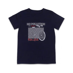 BOYS S/S T-SHIRT ROUND NECK NAVY BLUE IR 11-12 YEAR A7703 Default Title - MamasJan KidsWear