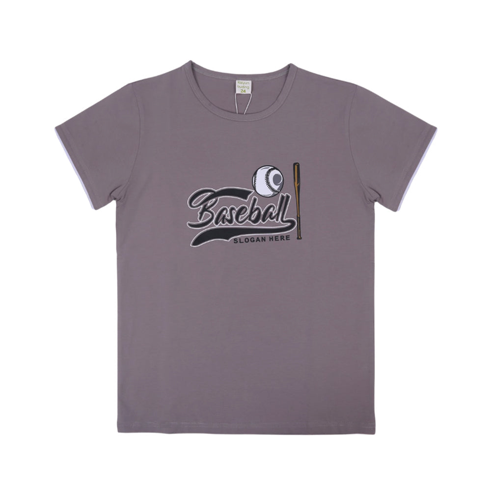 BOYS S/S T-SHIRT ROUND NECK GREY IR 11-12 YEAR A7813 Default Title - MamasJan KidsWear