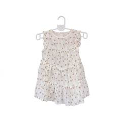 GIRLS CAP/SLV COTTON PRINTED FROCK MIX COL IR-26 12-18M 8101 Default Title - MamasJan KidsWear