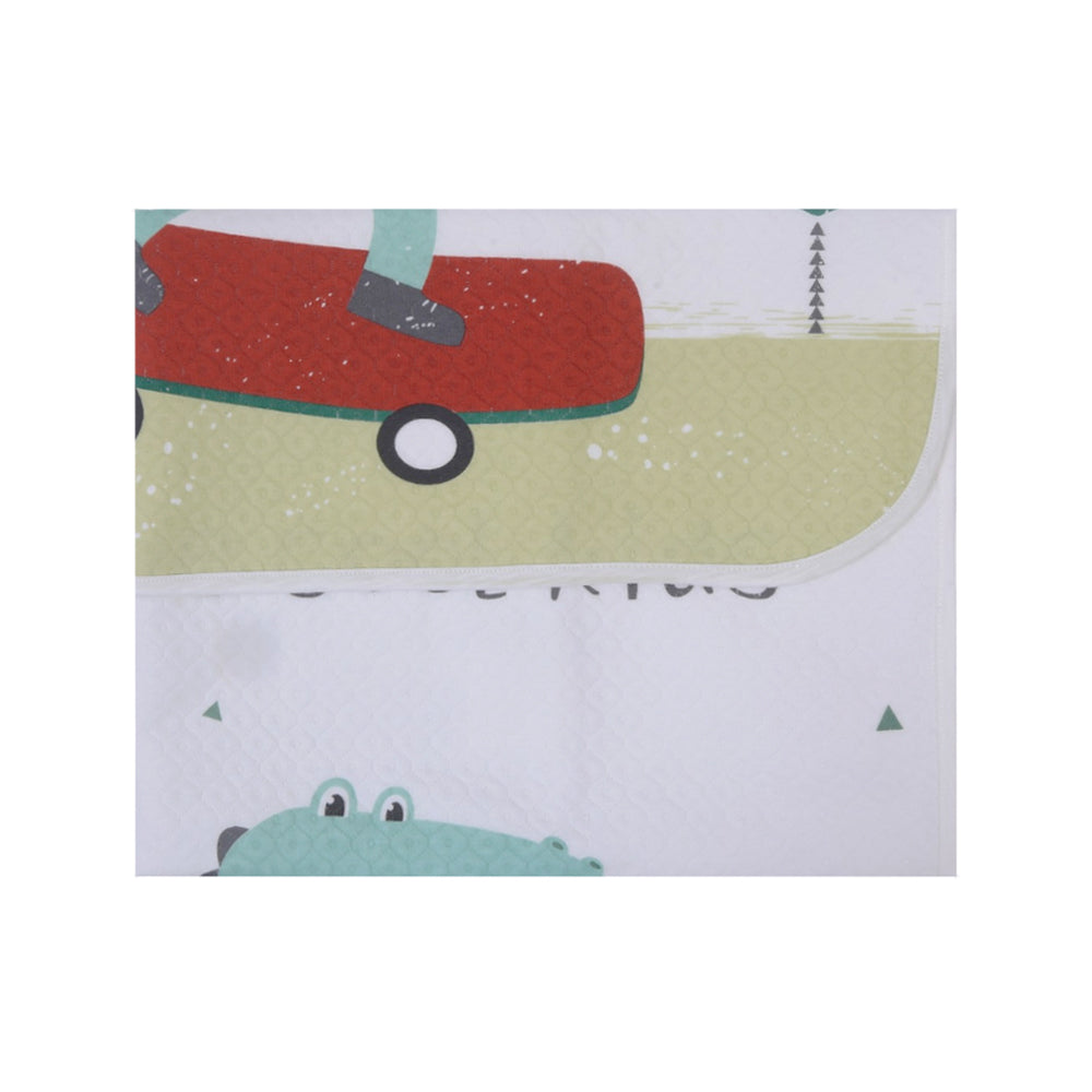 BABY PLASTIC CHANGING SHEET 60X80CM WHITE PRINT IR-26 2402 Default Title - MamasJan KidsWear