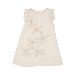 GIRLS S/S FANCY FROCK OFF WHITE IR-26 3-4 YEAR S-24317 Default Title - MamasJan KidsWear