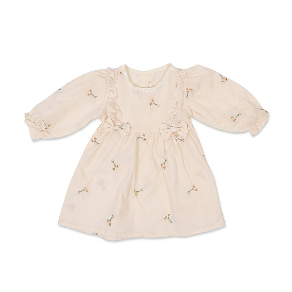 GIRLS L/S COTTON FROCK SKIN IR-26 2-3 YEAR 32066 Default Title - MamasJan KidsWear