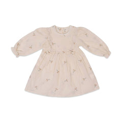 GIRLS L/S COTTON FROCK SKIN IR-26 5-6 YEAR 32066 Default Title - MamasJan KidsWear