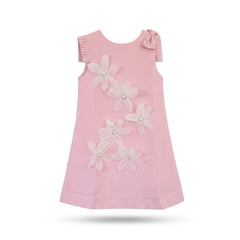 GIRLS S/S FANCY FROCK T PINK IR-26 7-8 YEAR S-24317 Default Title - MamasJan KidsWear