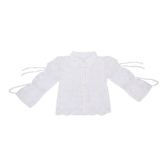 GIRLS L/S COTTON EMB BLOUSE OFF WHITE IR-26 4-5 YEAR 29889 Default Title - MamasJan KidsWear